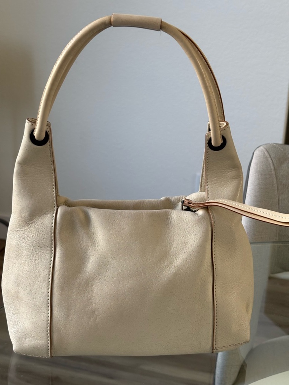 Gucci Cream Leather Shoulder Bag